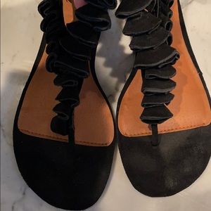 Colin Stuart Suede black sandals